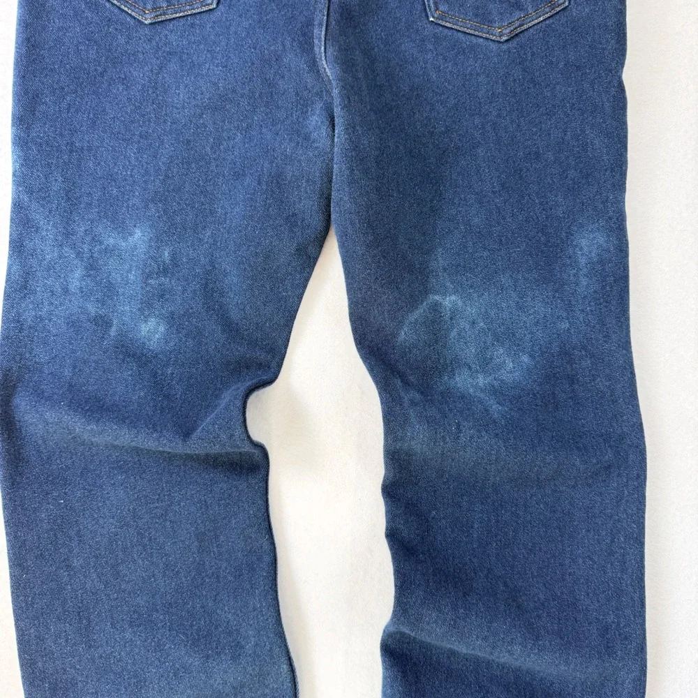 Vintage Levis Blue Tab Jeans Mens 36x30 Relaxed Straight Dark Wash Batwing Tag